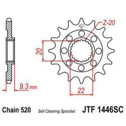 Звездочка передняя JT Sprockets (шаг 520 ) JT JTF1446